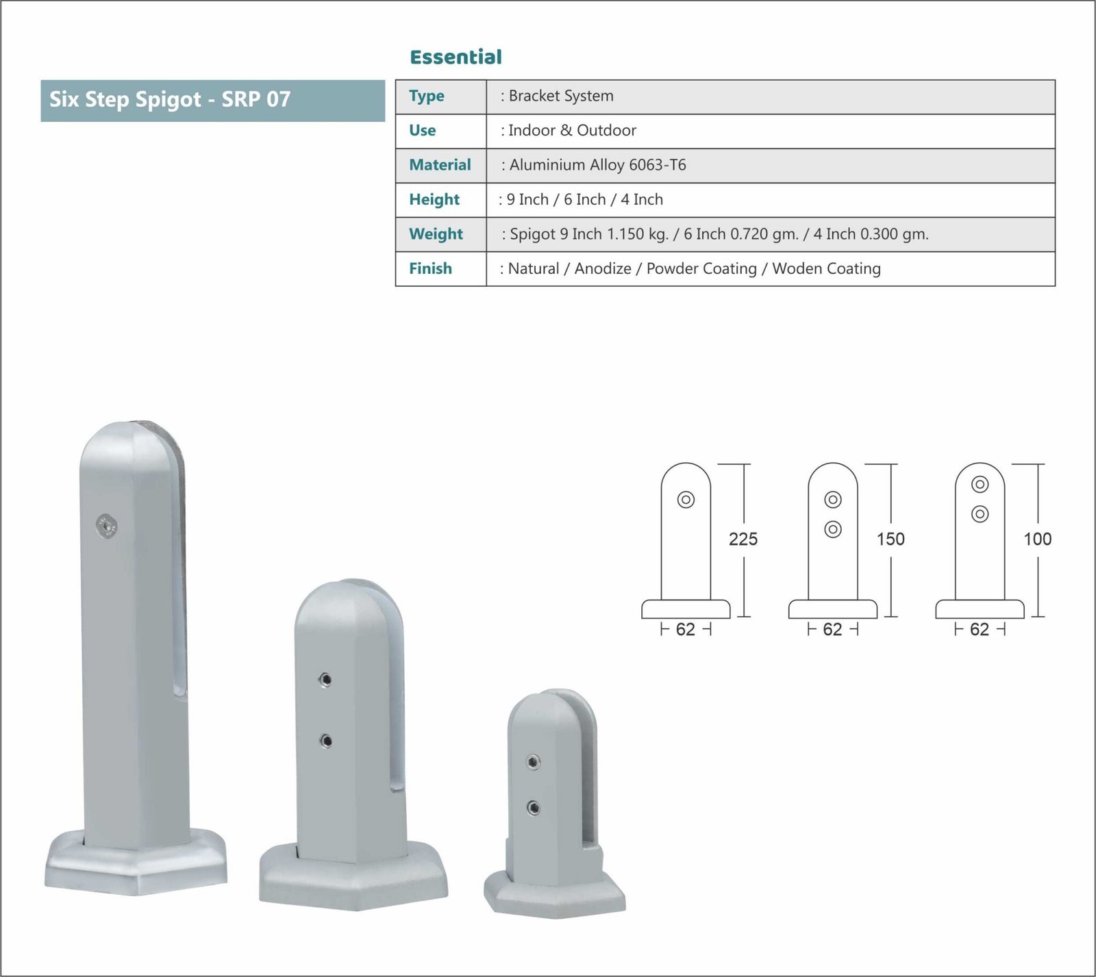 Six Step Spigot – SRP 07 – extreorailsystems.com